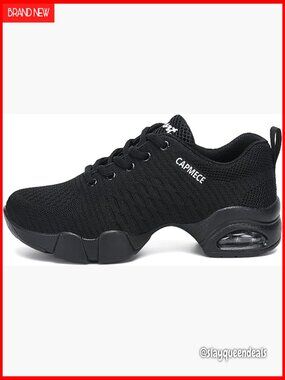 Split Sole Jazz Dance Sneakers Lace Up Recycled Material Athletic Shoes